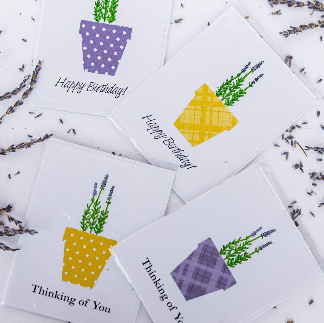 Lavender Greeting Cards - Hand-Made
