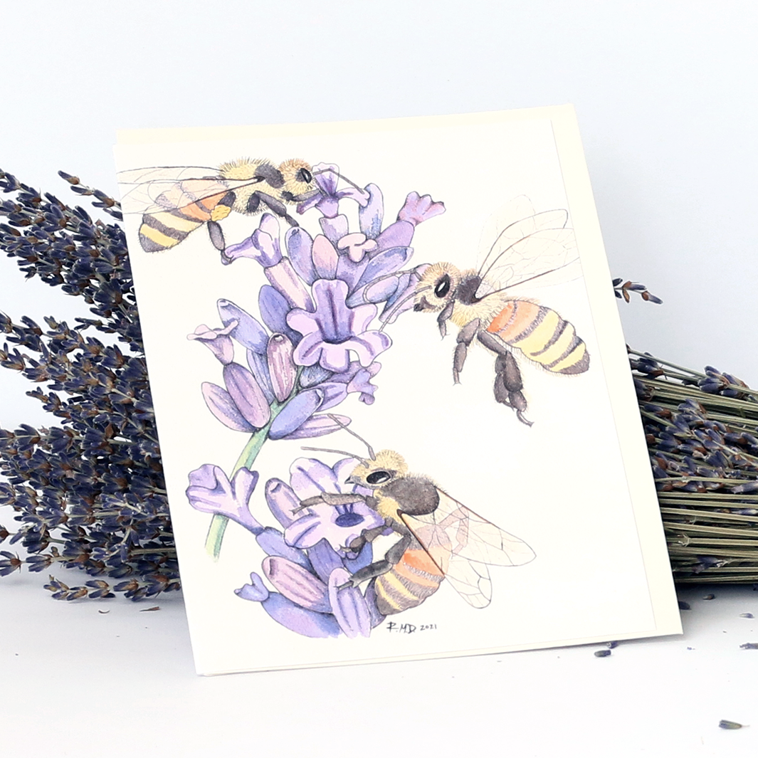 Lavender Greeting Cards - Artist Rachel Dols